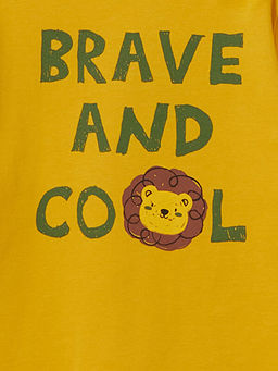 Bisiklet Yaka Bask?l? Erkek Bebek Ti??rt