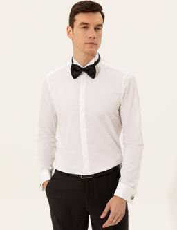 Beyaz Slim Fit Smokin G_mlek