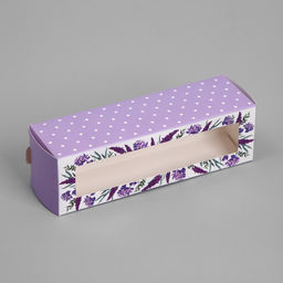 Цена за 5 шт. Коробка для макарун, кондитерская упаковка Лаванда, 18?5.5?5.5 см