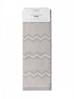 Набор кухонных полотенец 2шт 35x70 темно-серый вафельное полотно