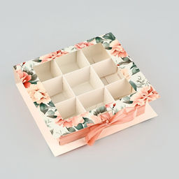 Цена за 5 шт. Коробка под 9 конфет с ячейками Ты прекрасна 14.5?13.5?3.5 см