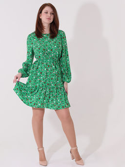 Платье зеленое в мелкий цветок - Almond фото 6