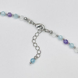 Колье для Рака из Аквамарина,Аметиста и Горного Хрусталя - Радуга самоцветов фото 4