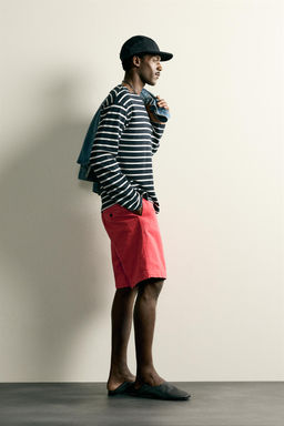BERMUDA CHINO STRAIGHT FIT / Rojo - Zara фото 4
