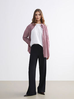 Standart Fit Geni? Pa?a Kad?n Pantolon