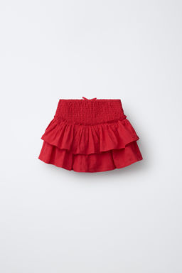 FALDA BERMUDA SCHIFFLY VOLANTES / Rojo - Zara фото 2