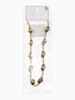 Бусы "Жемчуг Борокко", цвет белый в золоте 40+удл