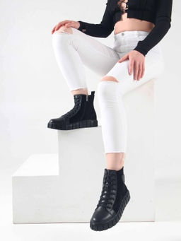 Ботинки 214.1918bl. black.w / Шерсть