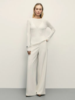 Полупрозрачный лонгслив из вискозы / Zarina фото 2