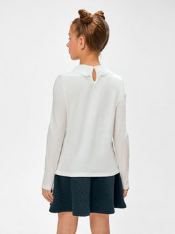 20240260120, Блузка детская для девочек Esma молочный