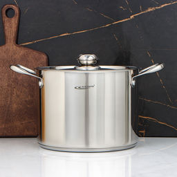 Кастрюля Катунь «Титан», 8 л, d=24 см, h=18 см, капсульное дно, индукция, нержавеющая сталь, AISI - 201