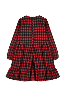 K?rm?z? K?z Cocuk Ekose / Kareli Regular Dokuma Elbise TKDAW25EL00004 - Trendyolmilla фото 6