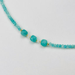 Колье из Амазонита и Лунного камня