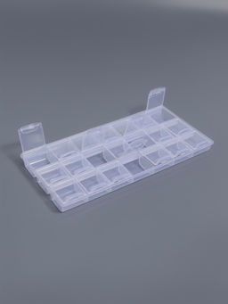 Цена за 4 шт. Органайзер для хранения мелочей, 21 отделение, 21.5×10.5×1.9 см, прозрачный