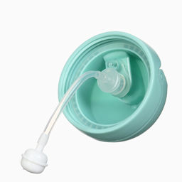 Поильник - непроливайка детский Крошка Я с силиконовой трубочкой и грузиком, от 9 мес., 250 мл., с ручками, бирюзовый