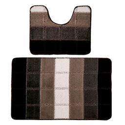 Коврик для в/кComfort Quadro из 2 шт 50х80/50х40см 10мм (светло-серый) /BANYOLIN/