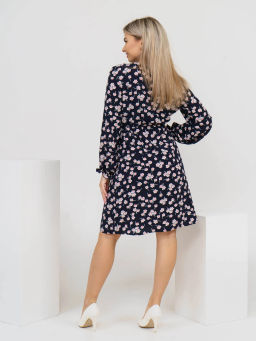 Платье женское, цвет синий белый