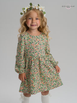 Платье Моана цветочки на хаки - Sovalina фото 5