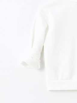 Bisiklet Yaka K?z ?ocuk Kal?n Sweatshirt