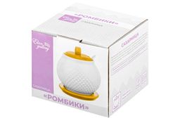 Сахарница 620 мл 11*11*12 см Ромбики + ложка + дер. крышка на дер. подставке - Elan gallery фото 7