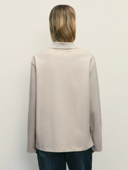 Лонгслив оверсайз с отложным воротником / Zarina  фото 5