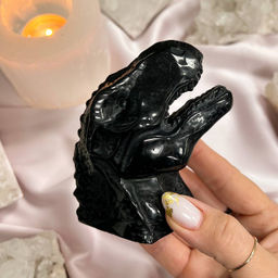 Динозавр резной из Обсидиана - Радуга самоцветов фото 3