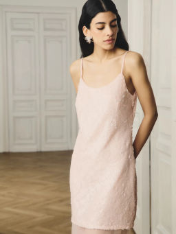 Двуслойное платье миди с пайетками / Zarina