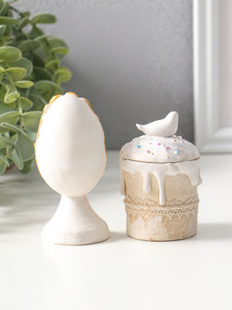 Набор фигурок пасхальных 2 шт. ХВ, кулич 7?5 см, яйцо на подставке 9?4 см