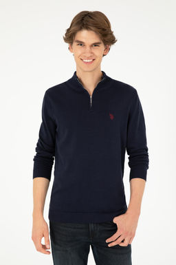 Мужской темно-синий базовый свитер - U.s. polo assn фото 3