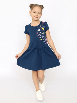 CRB wear/CSKG 63765-41-395 Платье для девочки,темно-синий/Ex.Cherubino фото 2