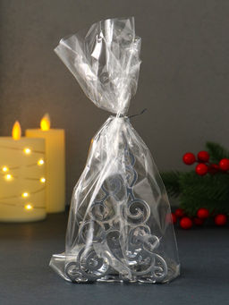 Подсвечник на 1 свечу Ёлка новогодняя нарядная, металл под хром, 10?7.5?13.5 см