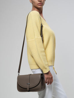 Кожаная сумка Suzy DBR 31110 таупе  фото 2