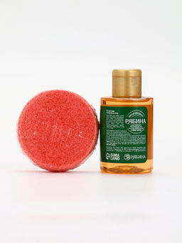 Подарочный набор новогодний в тубусе Лисичка, бомбочка, гель, мочалка, URAL LAB