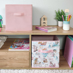 Короба стеллажные, без крышки, 28*28*28 см, набор 3 шт., розов., ПУТЕШАСТИКИ, шт - Valiant фото 3