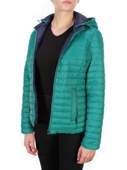9313 TURQUOISE/BLUE Куртка демисезонная двухсторонняя женская RIKA (100 гр. синтепон) - Fashion фото 17