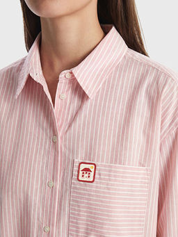 ?izgili Oversize Poplin Kad?n G?mlek Tunik