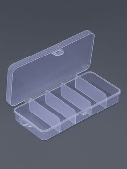 Органайзер для хранения мелочей, с подвесом, 5 ячеек, 12.8×6×2.5 см, прозрачный