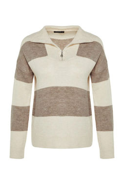 Tas Genis Kal?p Yumusak Dokulu Fermuarl? Triko Kazak TWOAW22KZ0424 - Trendyolmilla фото 20