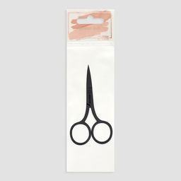 Ножницы маникюрные, прямые, узкие, 9 см, чёрные