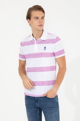 U. S. Polo Assn Мужская фиолетовая футболка с воротником-поло