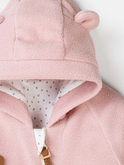 Комбинезон флисовый с закрытой ножкой Роза 0+ - Bungly фото 3