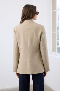Bej Blazer Ceket TWOAW26BC00009 - Trendyolmilla фото 5