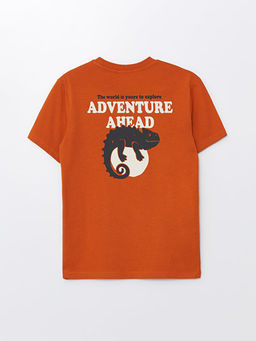 Bisiklet Yaka Bask?l? K?sa Kollu Erkek ?ocuk Ti??rt - Waikiki фото 2