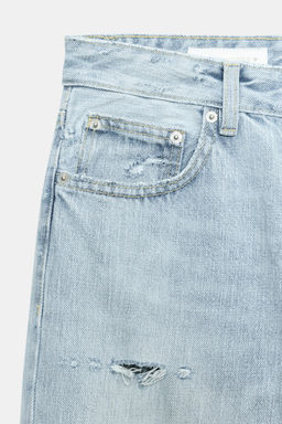 JEANS TRF RECTOS TIRO BAJO ROTOS / Azul claro - Zara фото 9