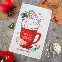 Полотенце Доляна Сладких моментов 35х60 см,100% хлопок 160 г/м2