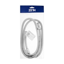 Душевой шланг ZEIN Z29PS, 170 см, гайки металл 1/2", запрессовочная втулка латунь, Имп/Имп