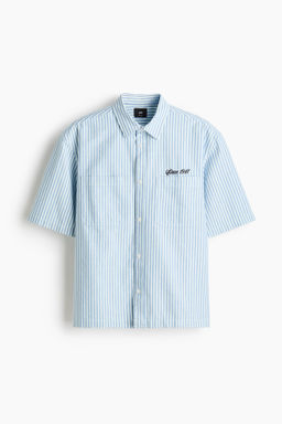 Camisa de algod?n con motivo bordado Relaxed Fit