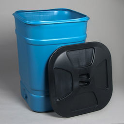 Бочка - бак пищевая, 300 л, пластиковая, с крышкой, МИКС