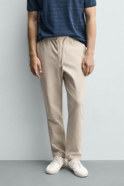 PANTAL?N CINTURA JOGGER CONFORT / Beige - Zara фото 2