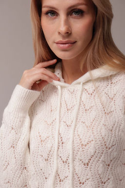 10462 Джемпер с капюшоном белый - Martichelli фото 7